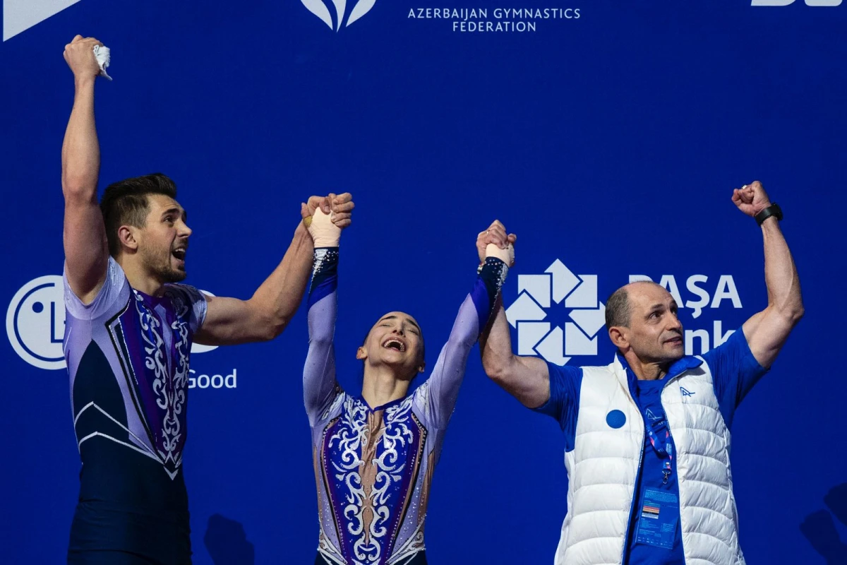 Aerobika gimnastikası üzrə qarışıq cütlüyümüz Avropa çempionu olub