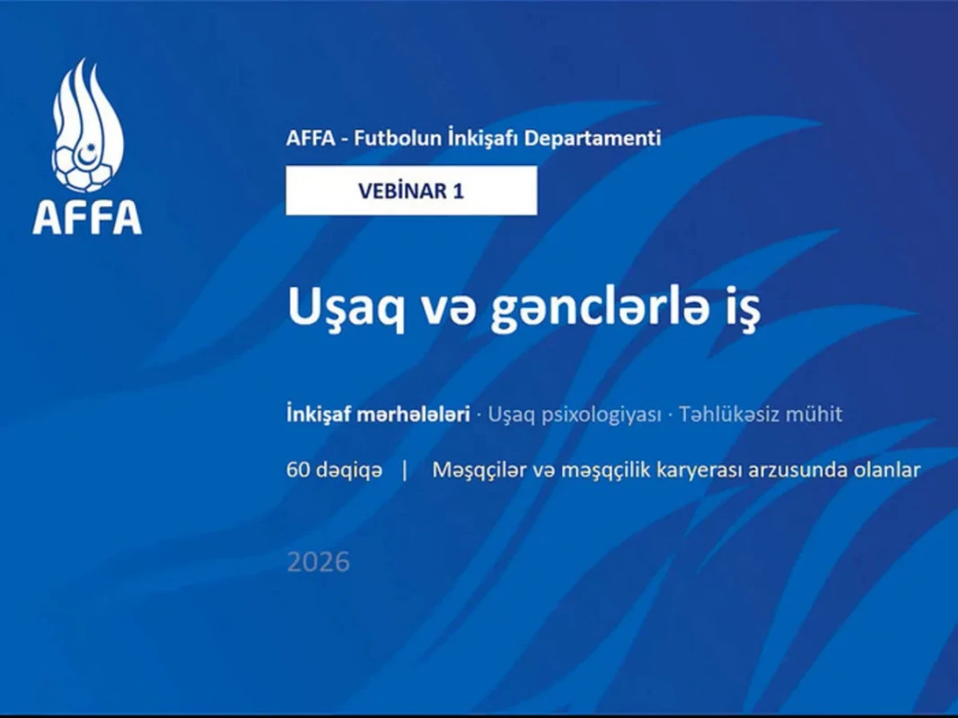 AFFA "Futbol Təhsili Vebinarları" təşəbbüsünə start verib