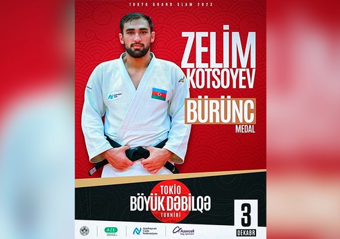 Azərbaycan cüdoçusu Tokioda Böyük Dəbilqənin bürünc medalını qazanıb
