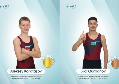 Azərbaycan gimnastları Britaniyada yarışda 1 qızıl, 1 bürünc medal qazanıblar