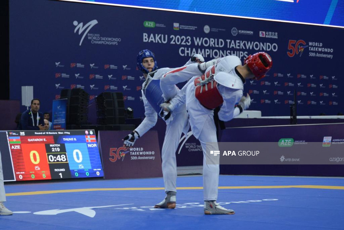 Azərbaycan taekvondoçusu dünya çempionatında 1/4 finalda məğlub olub- FOTO - YENİLƏNİB-1