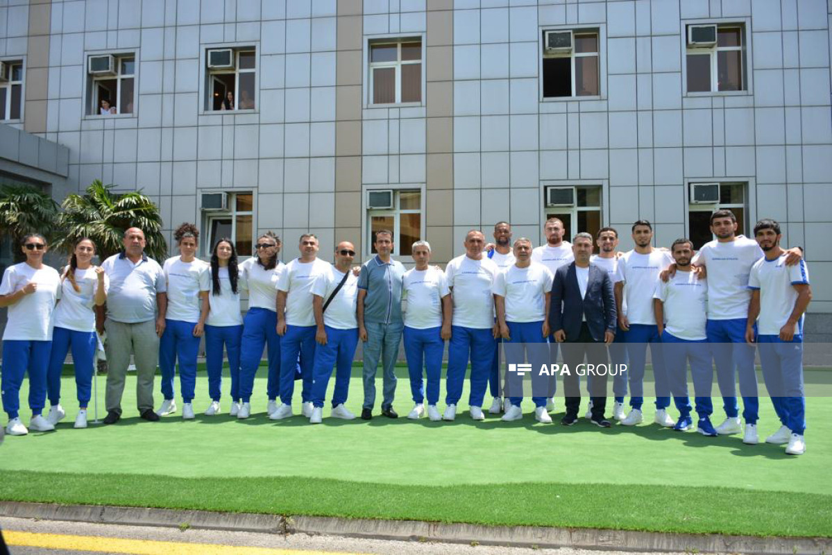 Azərbaycan yığması Avropa Oyunlarına yola düşüb - FOTO