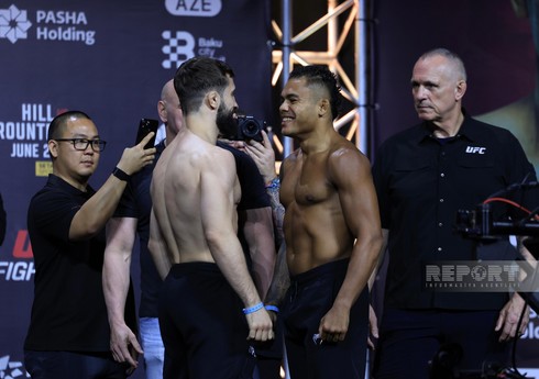 Bakıda keçiriləcək UFC turnirindən əvvəl döyüşçülər üz-üzə gəliblər