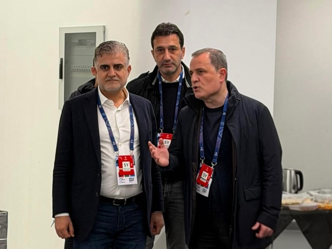 Ceyhun Bayramov “Napoli”-"Qarabağ" matçını izləyib, futbolçularla görüşüb - FOTO