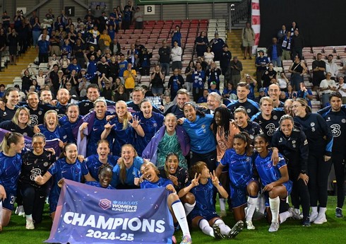 "Çelsi"nin qadın futbolçulardan ibarət komandası ardıcıl 6-cı dəfə İngiltərə çempionu olub