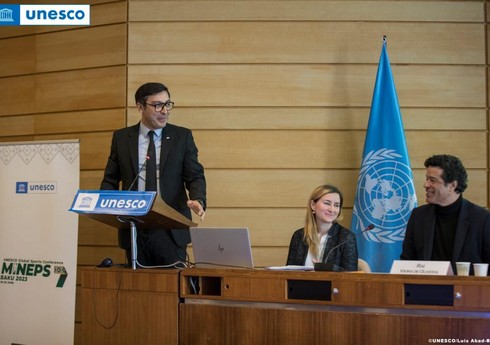 Fərid Qayıbov UNESCO-ya üzv ölkələrin Daimi nümayəndəliklərinin sessiyasında çıxış edib