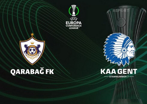 Konfrans Liqası: "Qarabağ" - "Gent" oyunu sükutla başlayıb