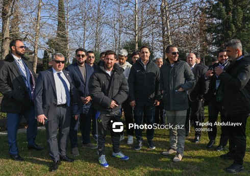 Lionel Messi Bakıda Qarabağ atlarını izləyib