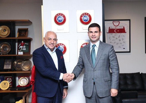 Orxan Məmmədov Türkiyə Futbol Federasiyasının prezidenti ilə görüşüb
