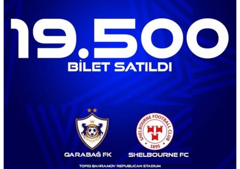 "Qarabağ" - "Şelburn" matçına satılan biletlərin sayı açıqlanıb