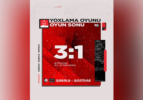 "Qəbələ" üçüncü yoxlama oyununda qələbə qazanıb