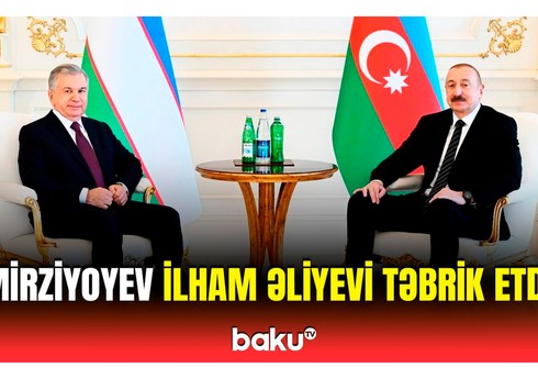 Şavkat Mirziyoyev İlham Əliyevi Azərbaycan millisinin minifutbol üzrə dünya çempionu olması münasibətilə təbrik edib