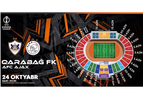 UEFA Avropa Liqası: "Qarabağ" - "Ayaks" matçının biletləri bu gün satışa çıxarılacaq